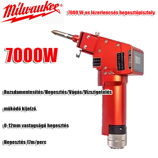 [Milwaukee] 7000W laserová svařovací pistole svařování/řezání 0-30mm tloušťka svařování 13m/min